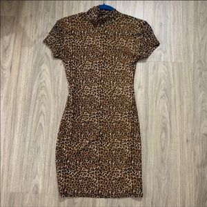 Reposh never wore NBD stretchy leopard dress sz XS